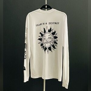 DEERDANA Search & Destroy Long Sleeve Tee 100% Cotton ☠️ Graphic Tattoo Sleeves